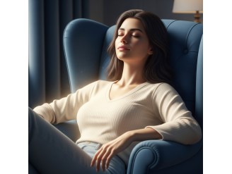 Mujer recibiendo una sesión de reiki a distancia